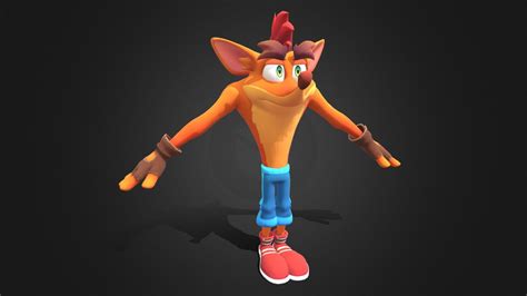 Crash Bandicoot Rigged Download Free 3d Model By Poyo20 Poyo20