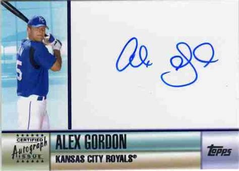 Auto Matic For The People 2006 Topps Alex Gordon