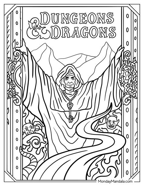 20 Dungeons Dragons Coloring Pages Free Printables