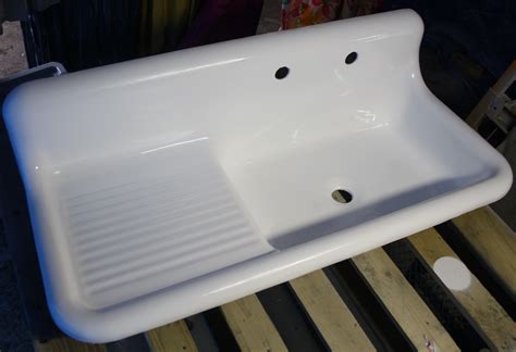 Vintage Farm Sink With Drainboard