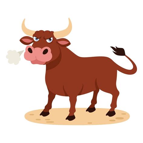 ilustración de dibujos animados de un toro 14538458 Vector en Vecteezy