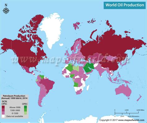 World Oil Production Map