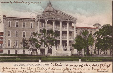 Austinpostcard State Insane Asylum Austin Texas