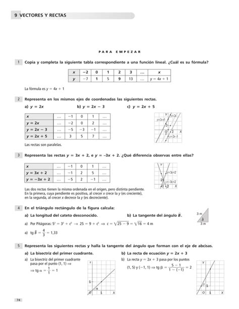 9 Vectores Y Rectas Muchas Matematicas