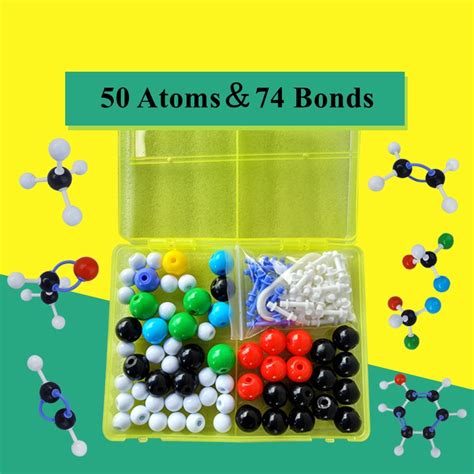 50 Atoms74 Bonds Chemical Molecular Structure Model Student DIY