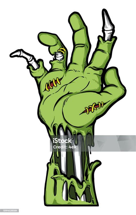 Severed Zombie Hand Halloween Illustration Stock Illustration