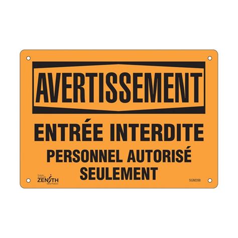 Personnel Autoris Seulement Sign