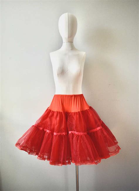 Vintage Red Crinoline Slip Gem