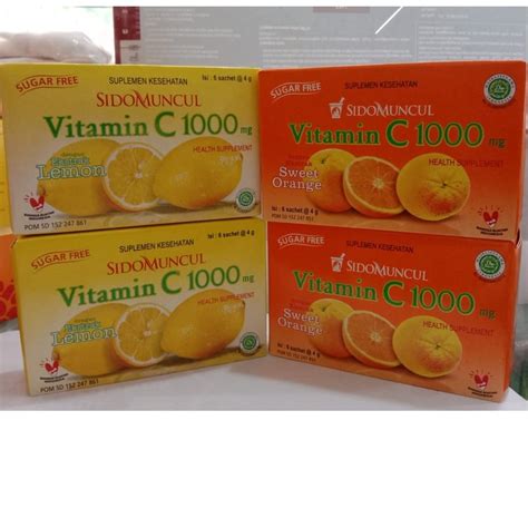 Jual Sido Muncul Vitamin C Mg Sachet Shopee Indonesia