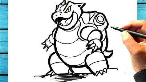 Comment Dessiner Un Pokemon Facilement Dessin Blastoise Facile