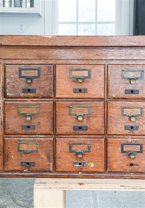 How To Refinish And Restore A Vintage Card Catalog Card Catalog Card