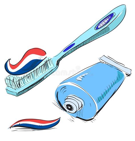 Toothbrush And Toothpaste Stock Vector Image Of Beautiful