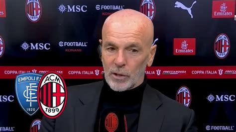 Empoli Milan Pioli Theo Non Sbaglia Nulla I Giovani Qui Per Merito