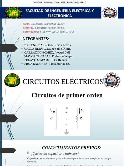 Circuito De Primer Orden Pdf Inductor Condensador