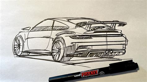 How To Draw Porsche Gt Youtube