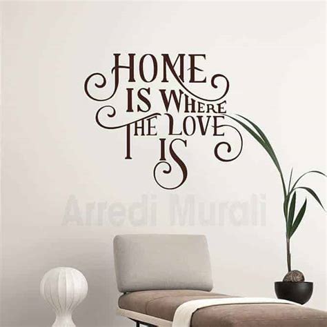 Scritte Adesive Home Frase Per Le Pareti Di Casa In Adesivi Murali