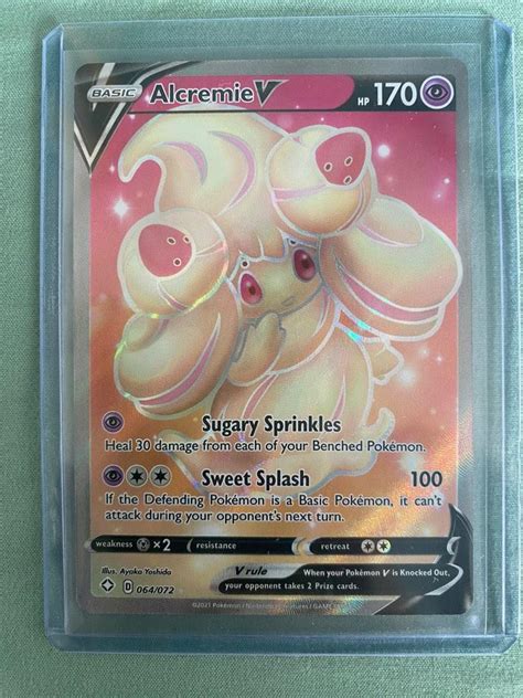 Alcremie V Full Art Ultra Rare Shining Fates Pokemon Tcg