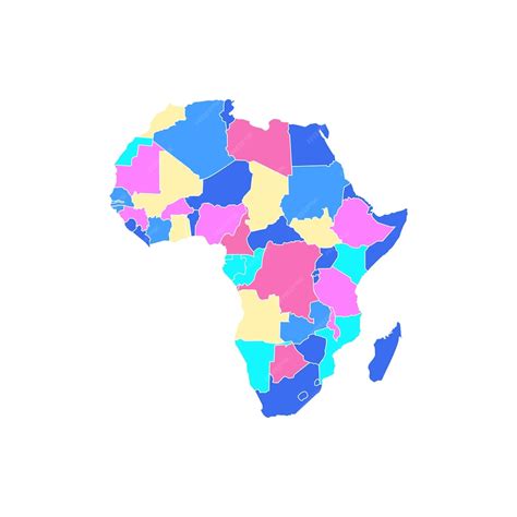 Premium Vector Africa Regions Political Map With Single Countries