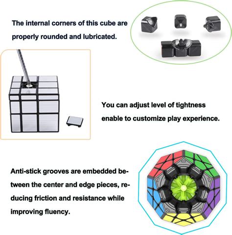 Buy Vdealen X X Pyramid Dodecahedron Mirror Speed Cube Set And