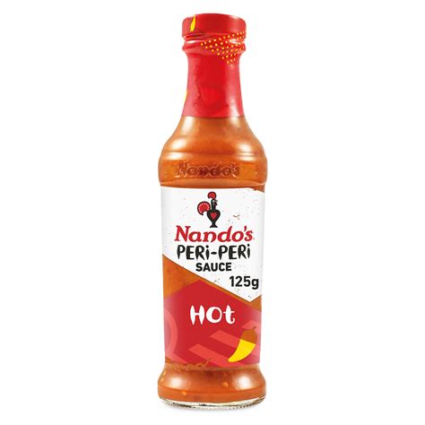 Nando S Hot Peri Peri Sauce 125g BBQ Chilli Marinades Iceland Foods