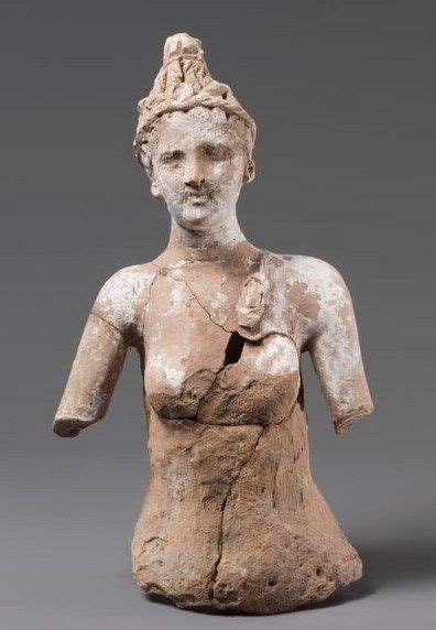 Fragmentary Terracotta Female Statuette Perhaps Artemis Circa Rd