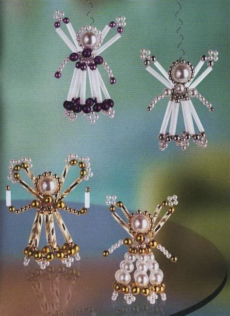 Handmade Beaded Angel | Beaded angels, Beaded christmas ornaments, Diy ...