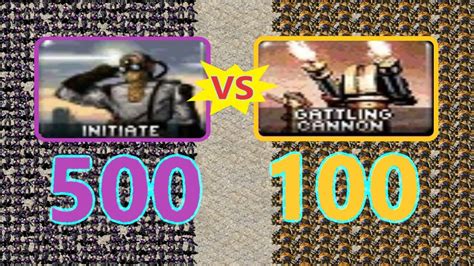 Initiates Vs Gattling Cannon Same Cost Red Alert Youtube