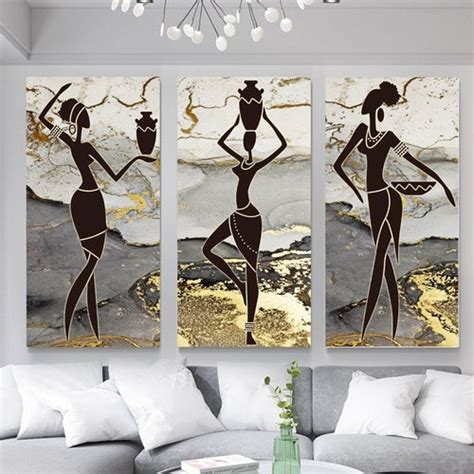 African Women Art Black Girl Canvas Print Ethnic Decor Etsy