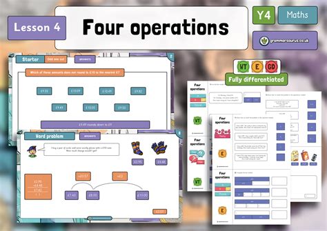 Year 4 Money Four Operations Lesson 4 Grammarsaurus