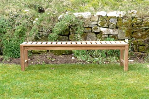 Salisbury Backless Teak 3 Seater Bench 15m Outdoor Backless Bench