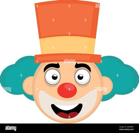 Vector Emoticono Ilustración De La Cara De Un Payaso De Dibujos