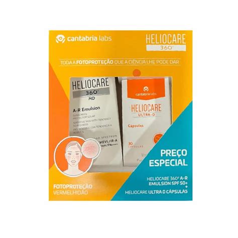 Heliocare 360 MD A R Emulsão SPF50 Heliocare Ultra D Cápsulas