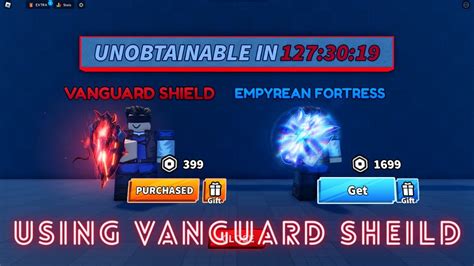 USING THE NEWVANGUARD SHEILD Roblox Blade Ball YouTube