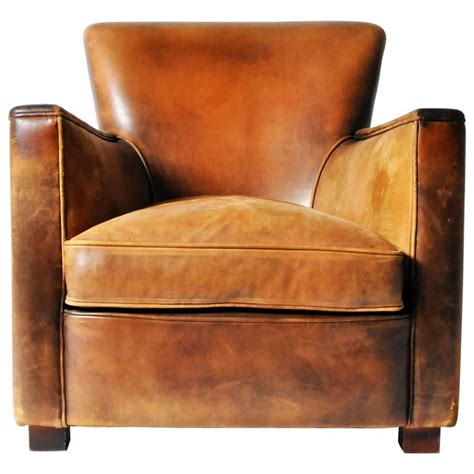 Petite Distressed Leather Club Chair at 1stDibs | distressed leather ...