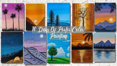 10 days of poster colors | Skillshare Student Project