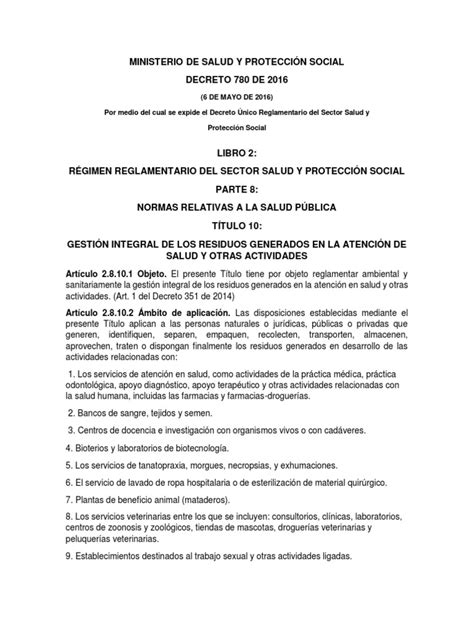 6 De Mayo De 2016 Por Medio Del Cual Se Expide El Decreto Único