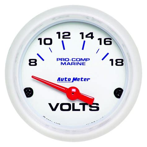 Auto Meter 200756 2 06 White In Dash Mount Voltmeter Gauge