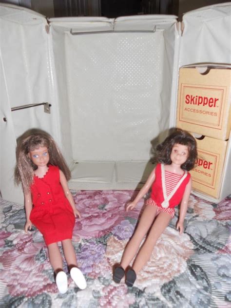 Vintage S Barbie Skipper Scooter Dolls W Clothes Case Lot