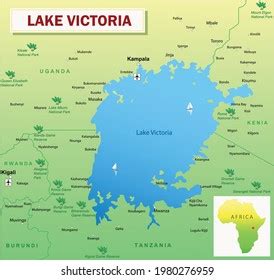 Vector Image Lake Victoria Map Stock Vector (Royalty Free) 1980276959 ...