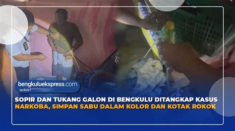 Sopir Dan Tukang Galon Di Bengkulu Ditangkap Kasus Narkoba Simpan Sabu