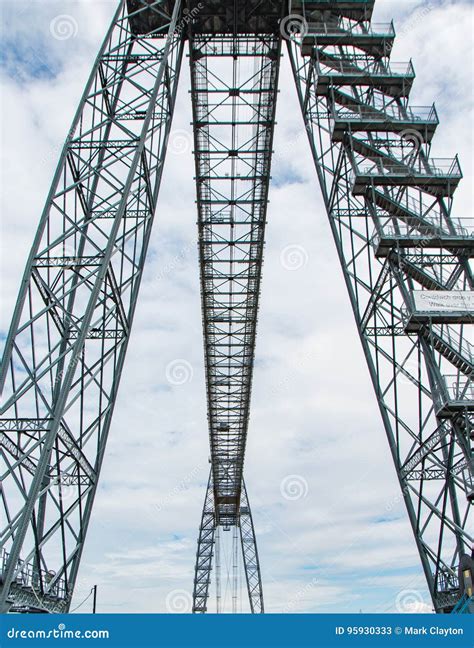 Steel uprights for bridge stock image. Image of network - 95930333