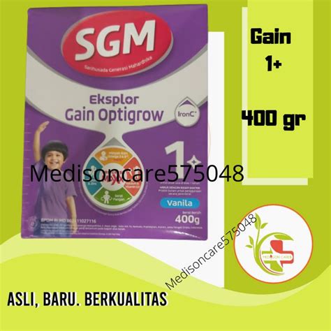 Jual SGM EKSPLOR Gain Optigrow 1 400gr Lanjutan Shopee Indonesia