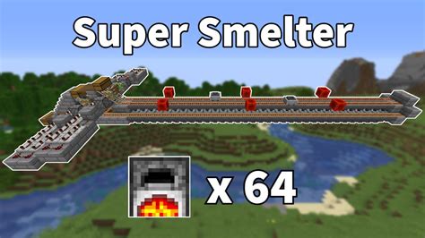 Minecraft Super Smelter Tutorial 64 Furnace Fully Automatic Super