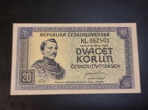 20 korun Československých 1945 UNC Aukro