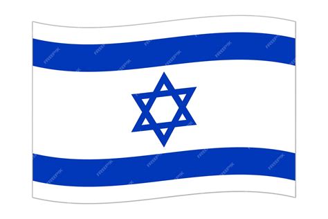 Premium Vector Waving Flag Of The Country Israel Vector Illustration