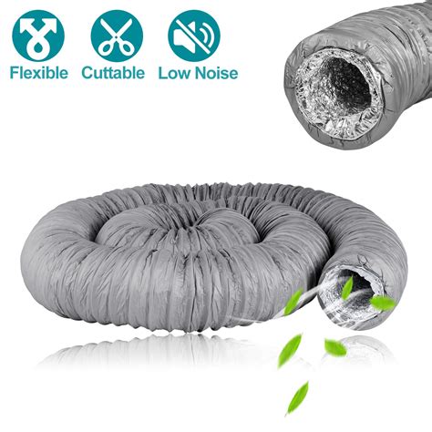 Noise Reducer Hose Hg Power 4 Inch Pvc Silencer Hose Duct Flexible Ducting Hose Noise Reducer