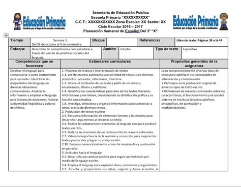 Planeaciones Del Tercer Grado Del Segundo Bloque Del Ciclo Escolar