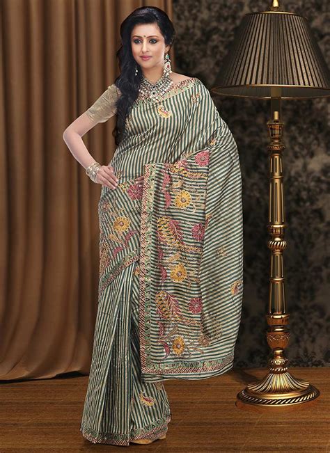 Beige Bhagalpuri Silk Saree