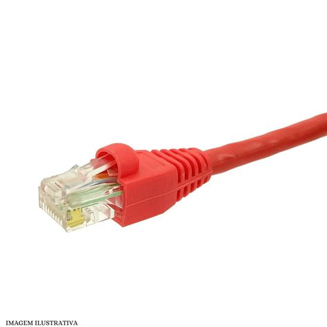 Patch Cord Cat Nexans Vermelho Cm Awg Ed Cabos