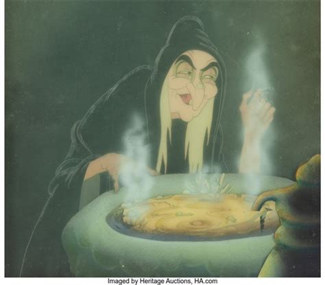 Snow White And The Seven Dwarfs Old Hag Production Cel Courvoisier